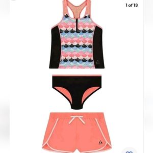 Gerry Youth 3-piece Swim Set, Pink, black